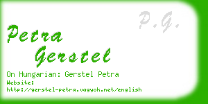 petra gerstel business card